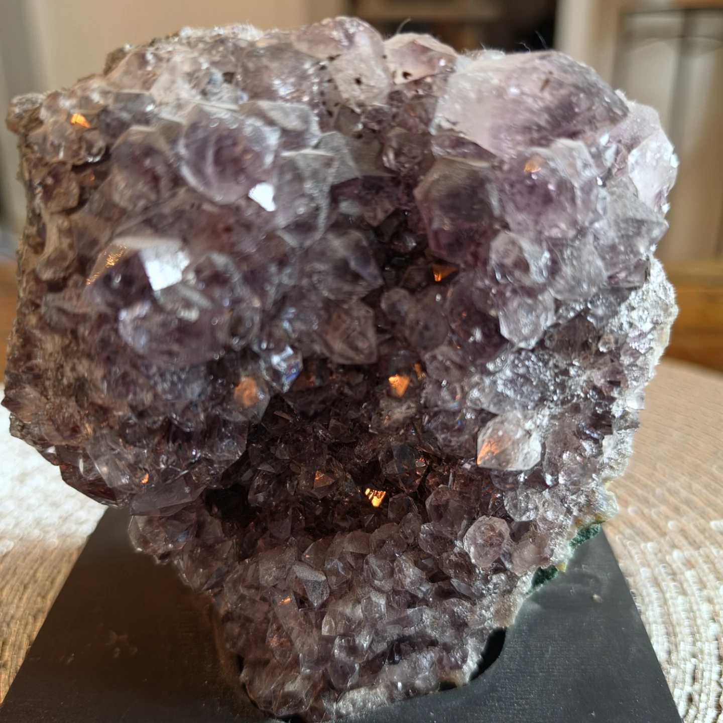 Amethyst Geode Crystal Cluster on Stand - photo 2
