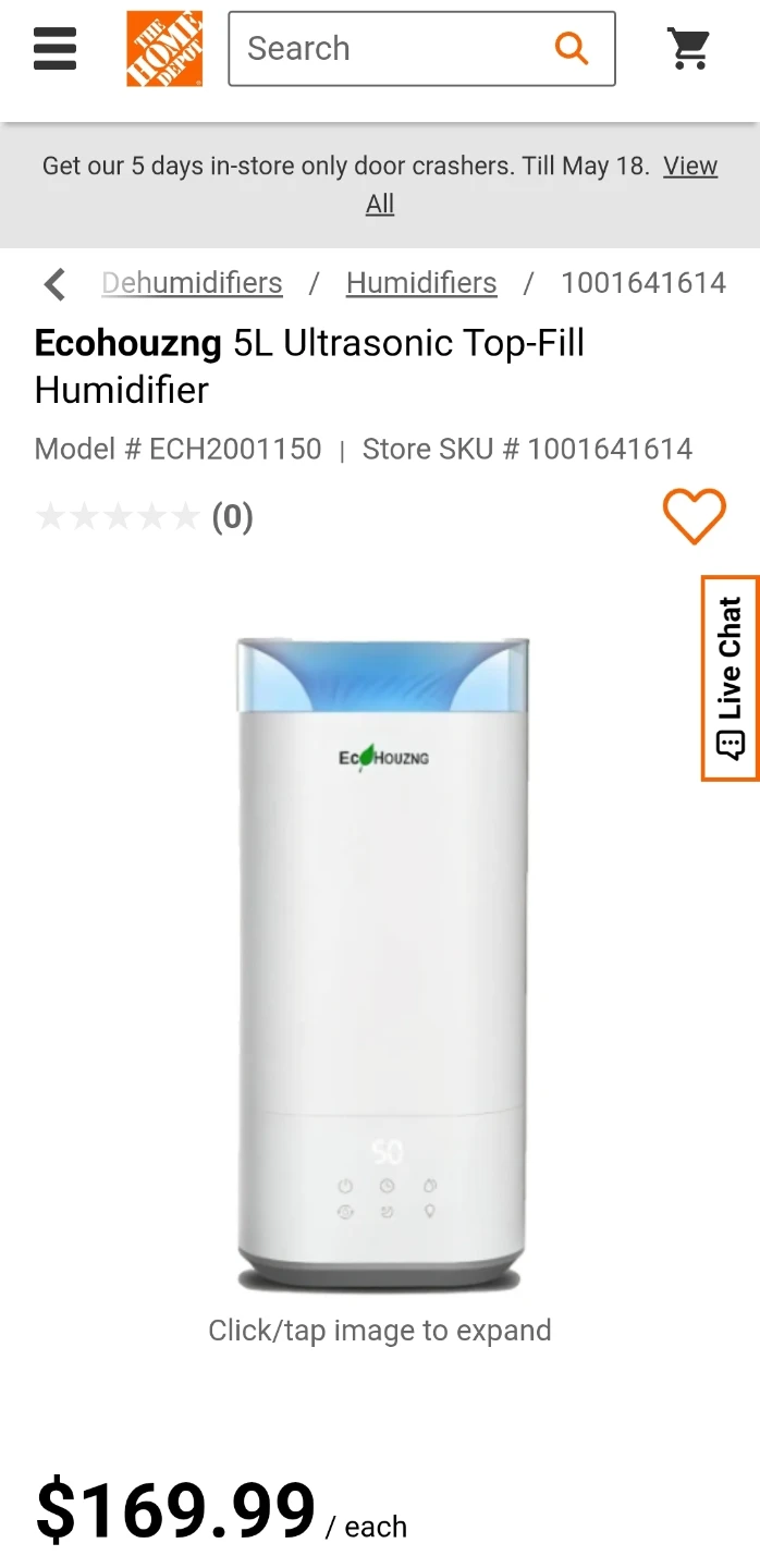 Ecohouzng 5L Ultrasonic Top-Fill Humidifier - photo 2