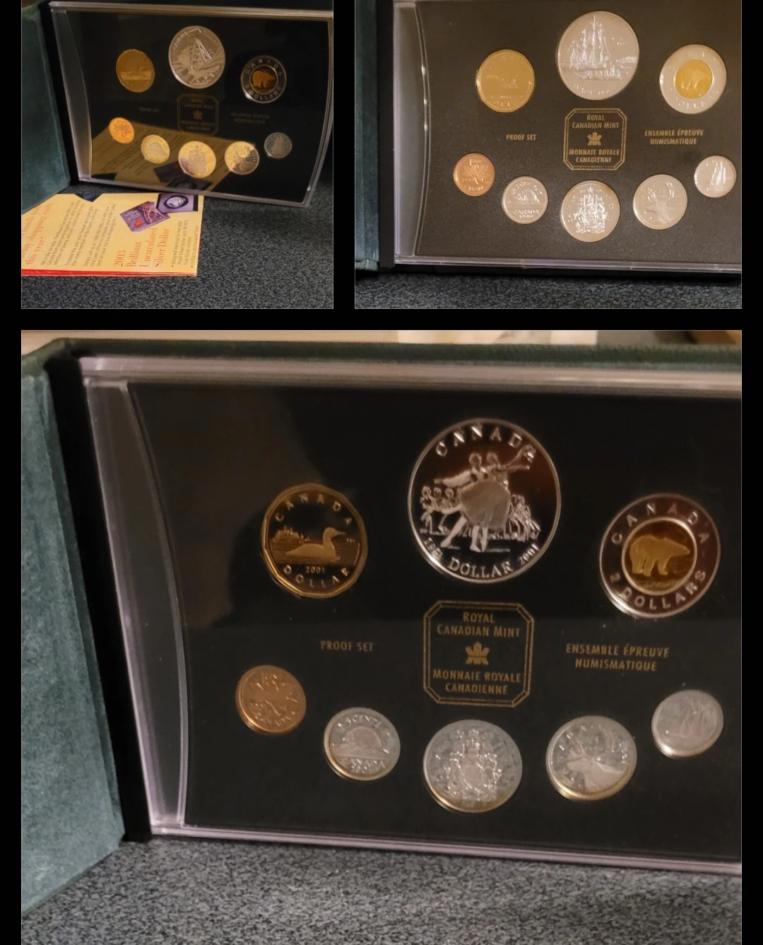 Three Royal Canadian Mint Proof Set