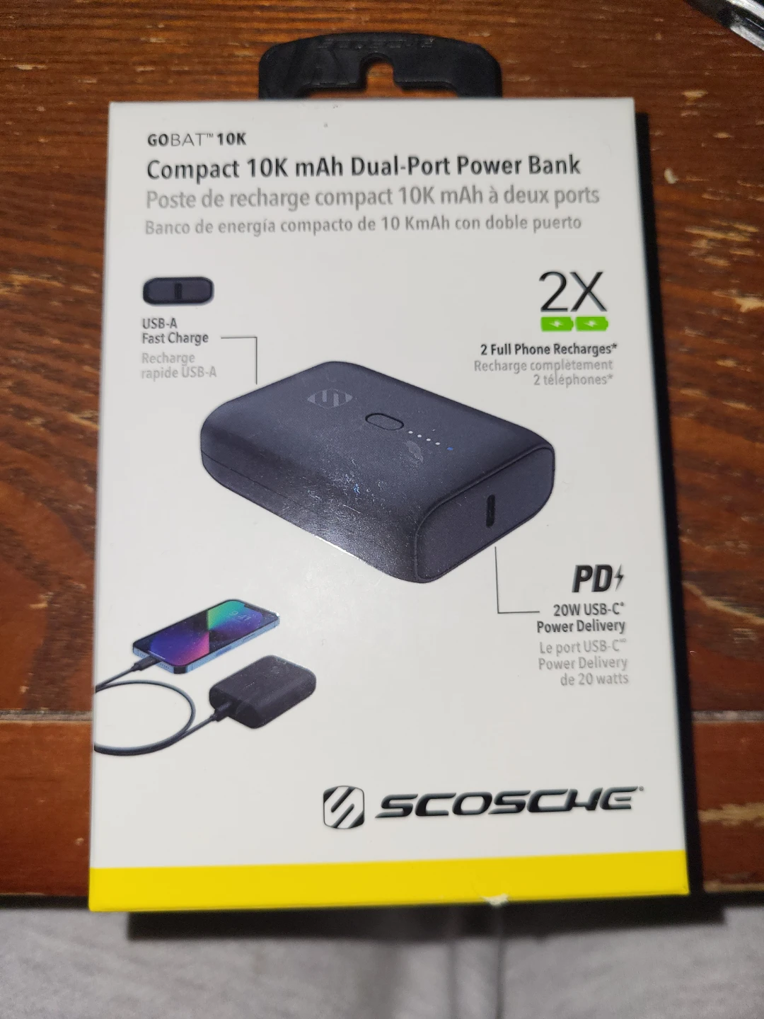 Scosche GOBAT 10K Compact 10,000 mAh Dual-Port Power Bank