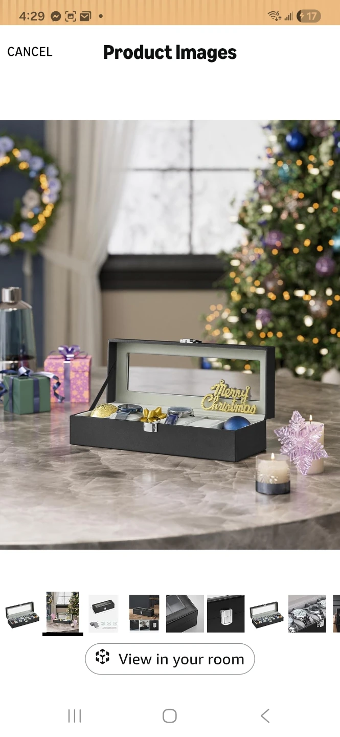 SONGMICS 6 Compartment Watch Box - photo 2