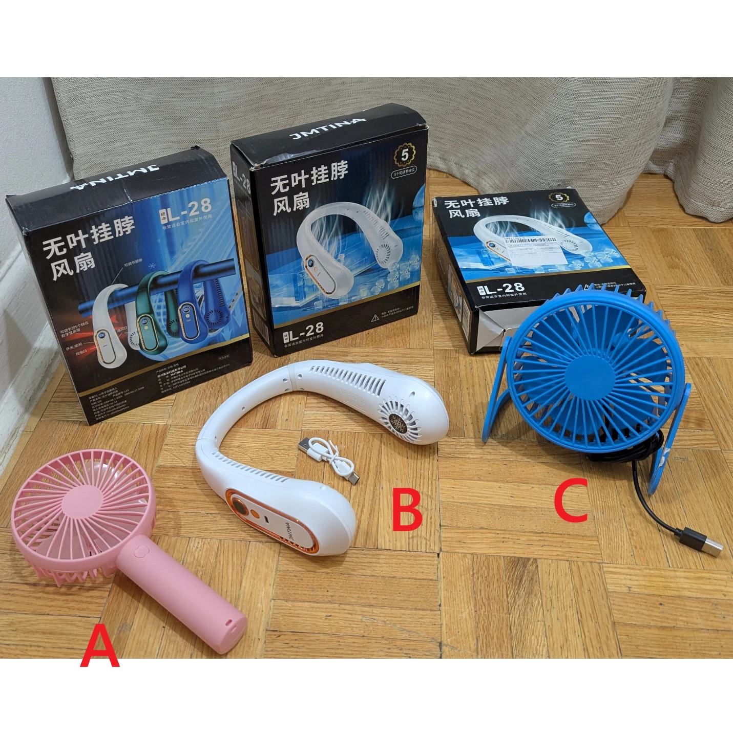 Portable Neck Fan Hands-Free Rechargeable USB