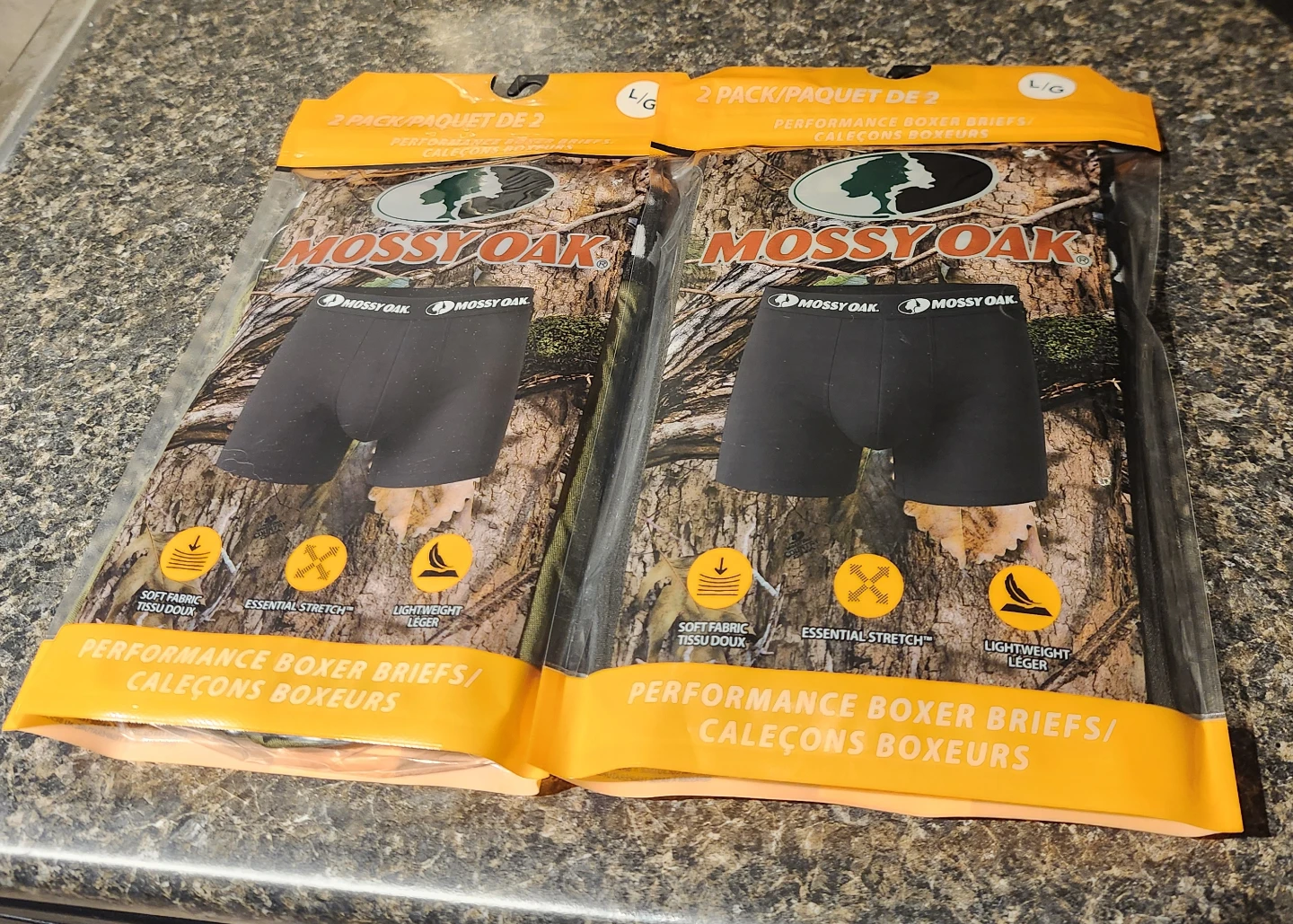 BRAND NEW Mossy Oak Performance Boxer Briefs (2 Pack) L/G