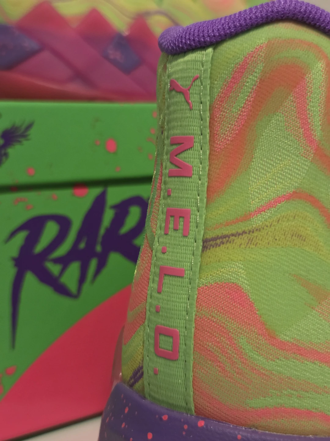 Puma MB.01 Low Basketball Shoes - Neon Green/Purple/Pink - photo 5