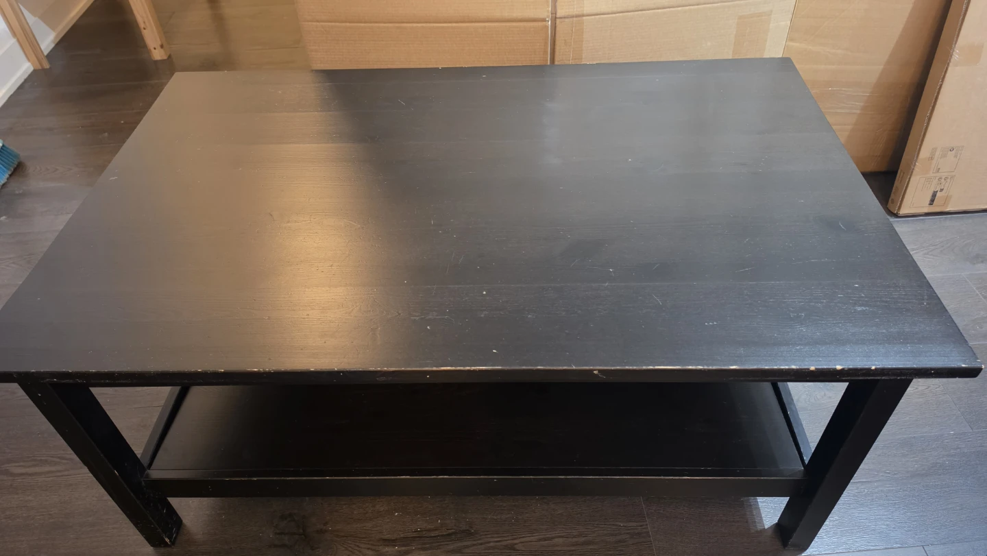 Black Coffee Table with Shelf - photo 5