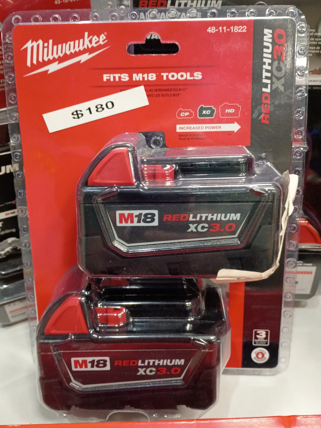 Milwaukee M18 RedLithium XC3.0 Battery Twin Pack