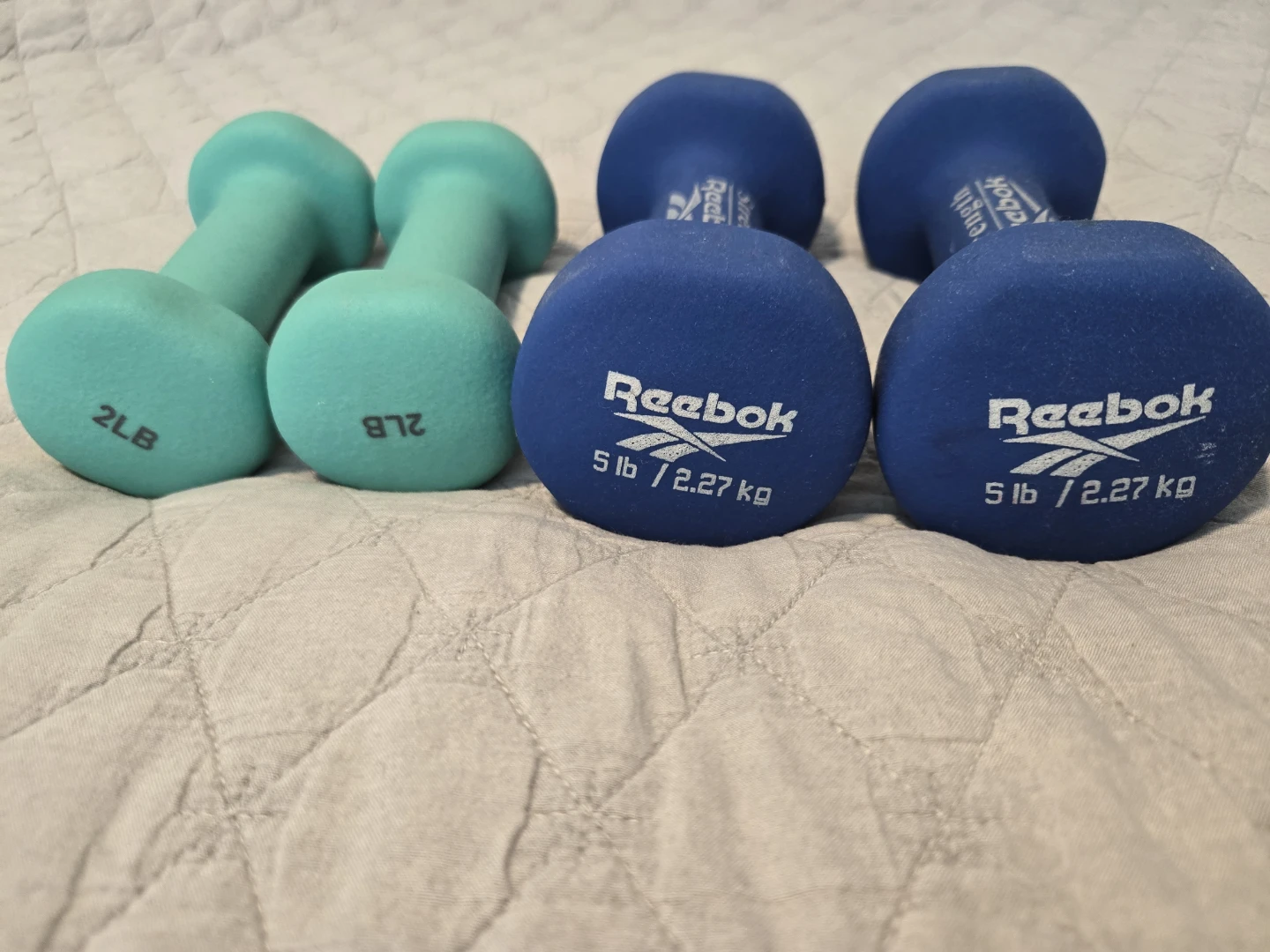 Reebok Dumbbells - 2lb & 5lb pairs