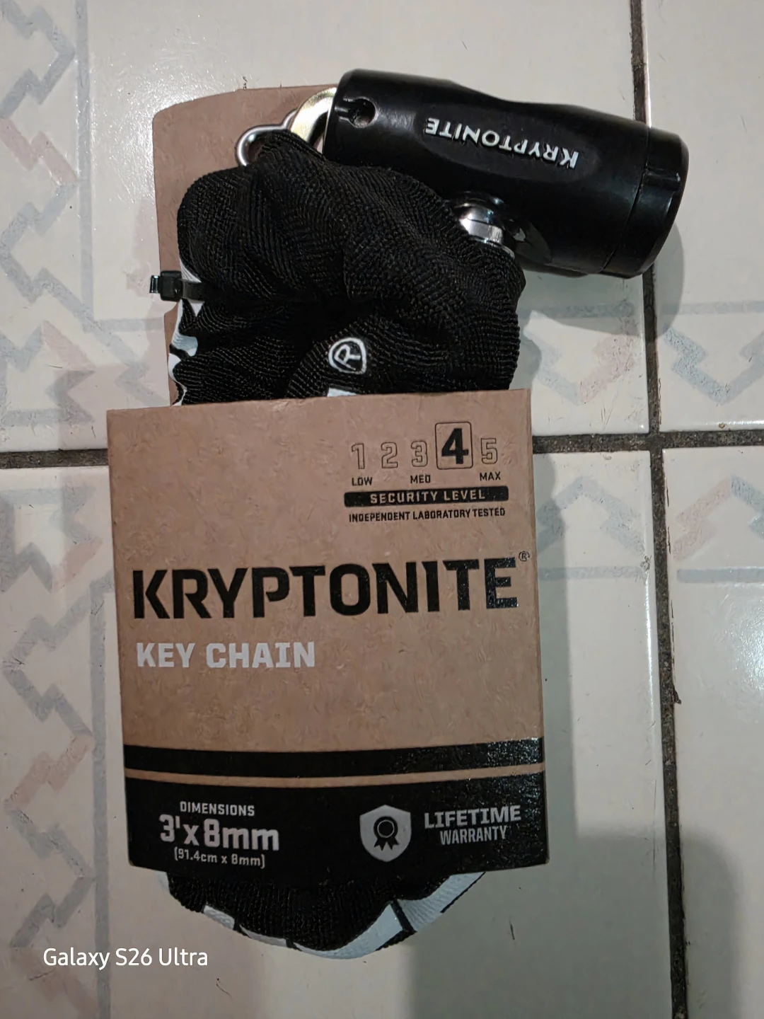 Kryptonite Chain Key Chain - 8mm Black Key Lock for Bikes - photo 2