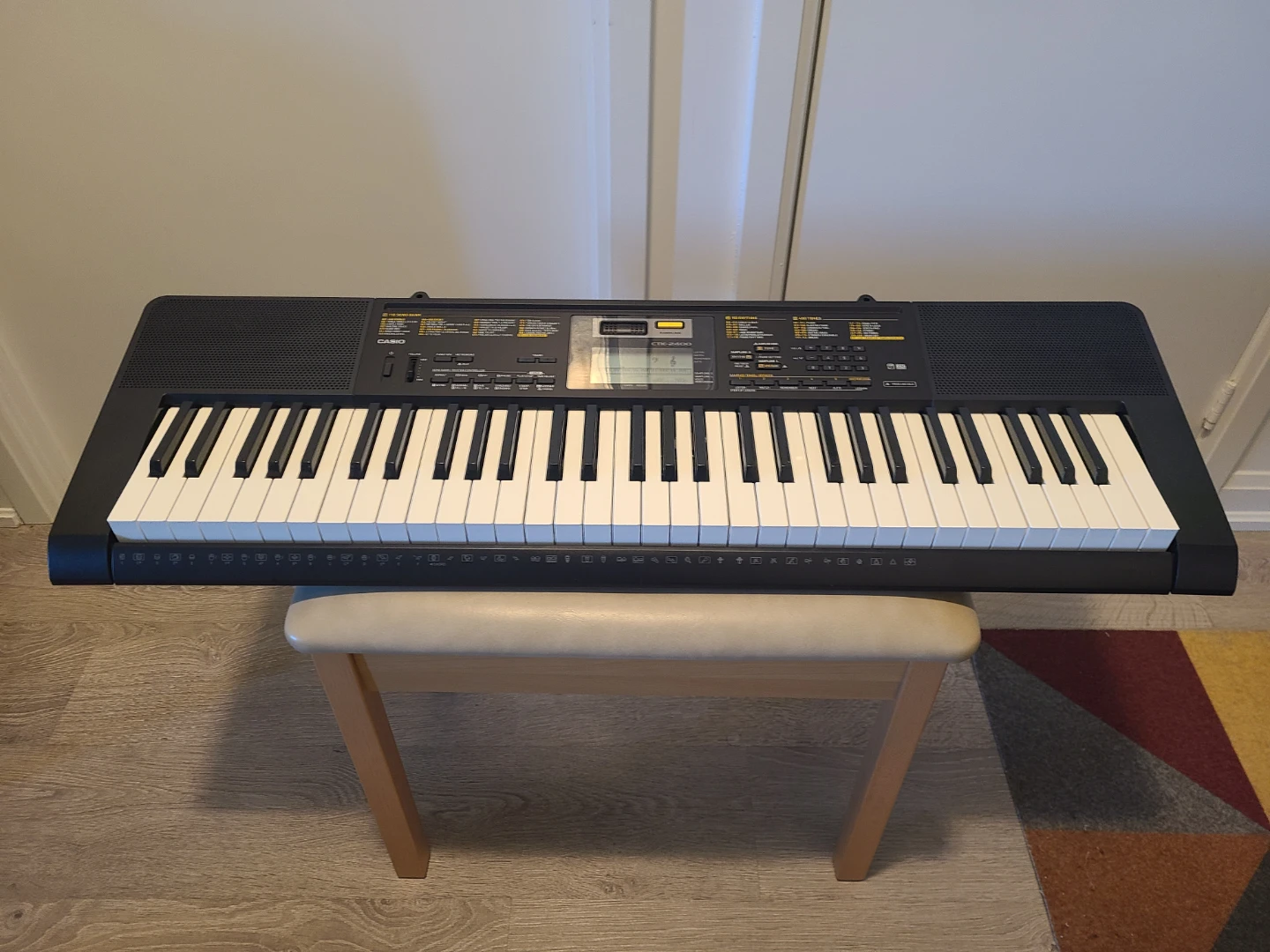 Casio CTK-2400 Keyboard with Power Adapter