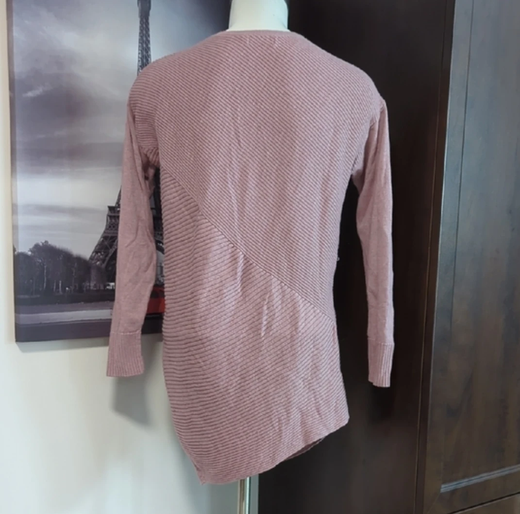 Reitmans Pink Ribbed Sweater - Small/Petite - photo 3