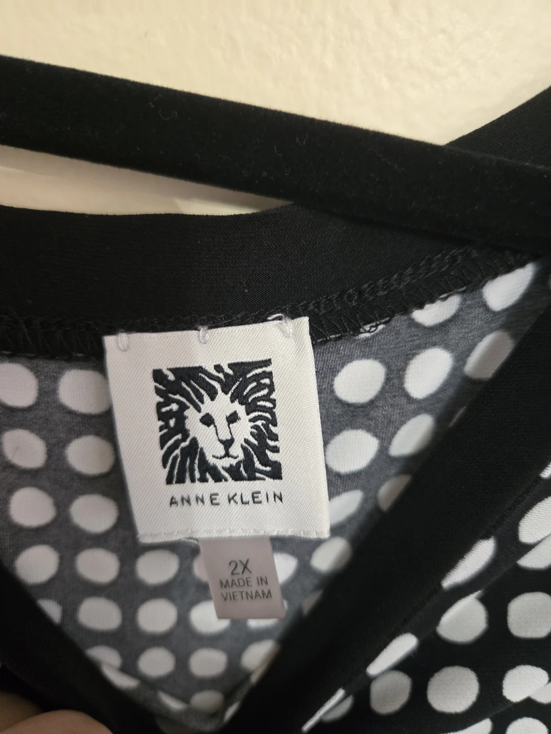 Anne Klein Black and White Polka Dot Blouse - Size 2X - photo 3