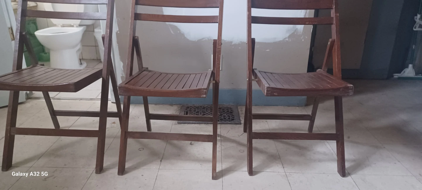 Wooden Folding Chairs Set