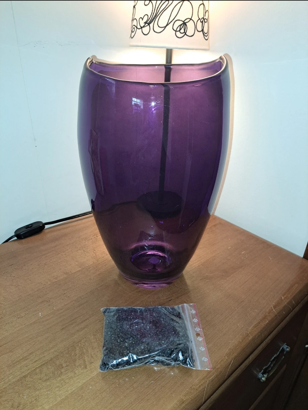 Partylite Large Purple Glass Vase - photo 2