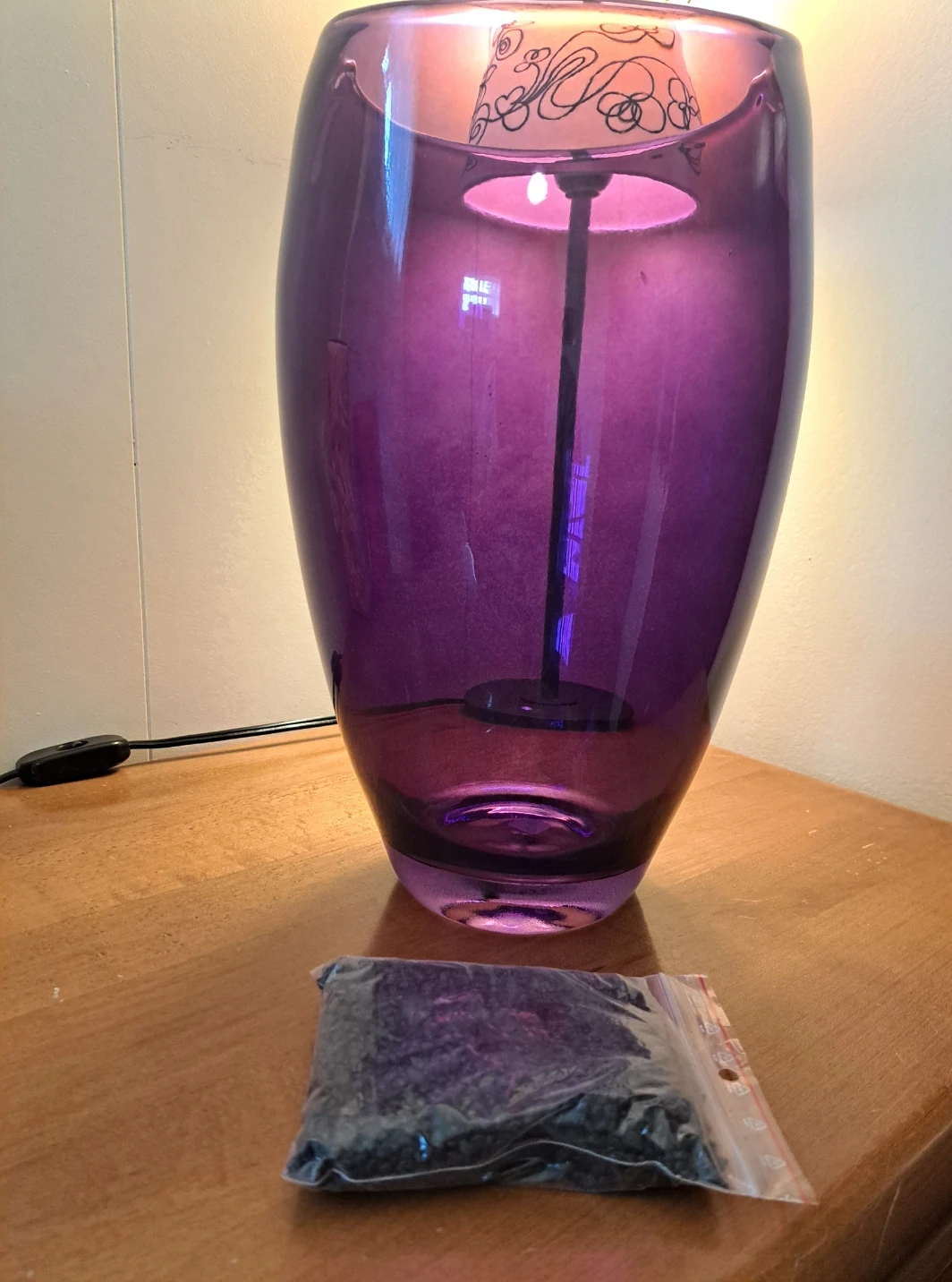 Partylite Large Purple Glass Vase - photo 3