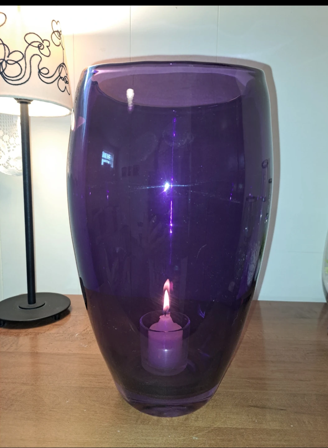 Partylite Large Purple Glass Vase - photo 4
