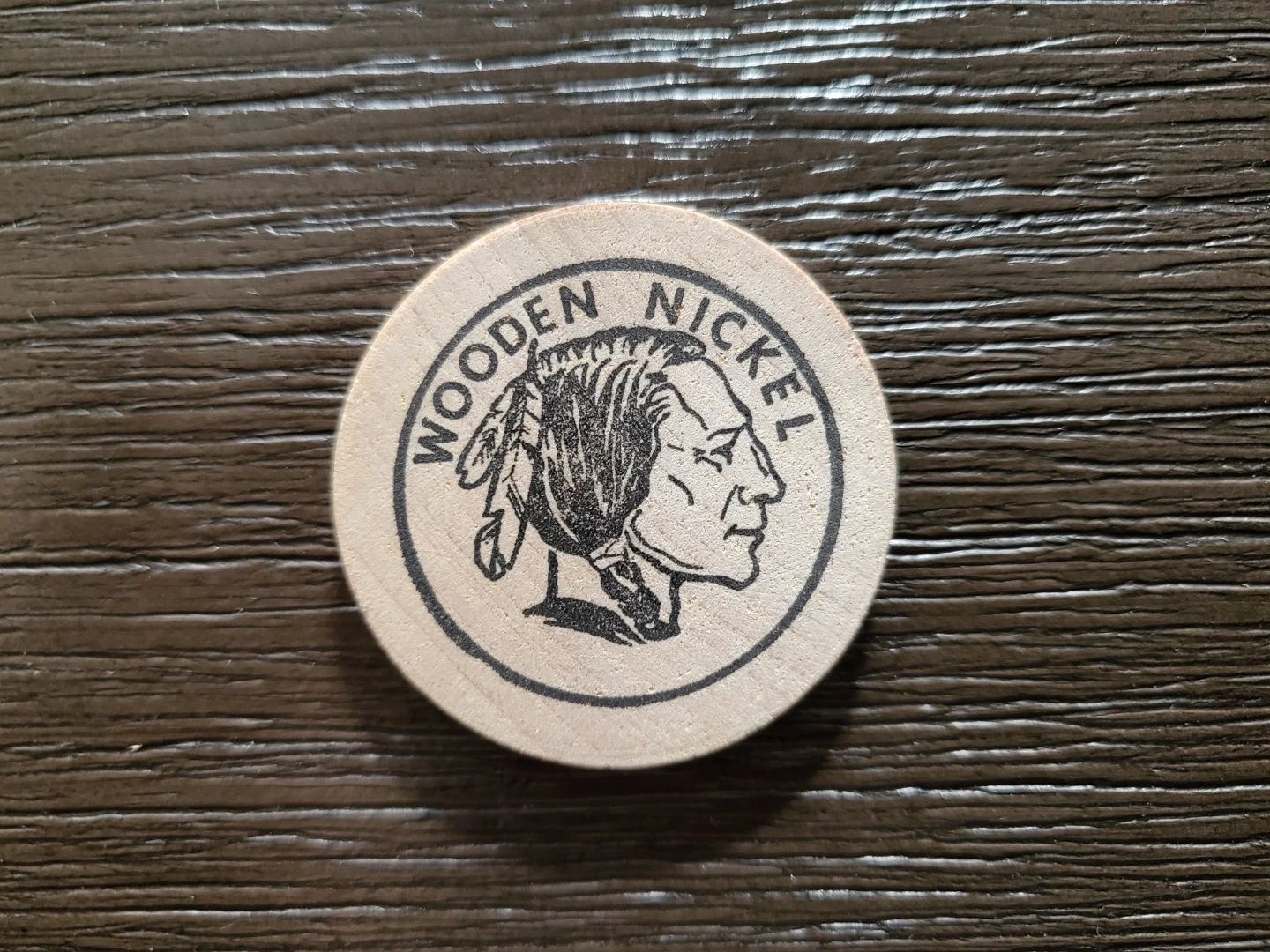 Vintage 1970's Johnny & June Carter Cash Fan Club Wooden Nickel - photo 2
