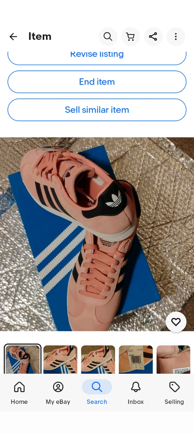 Adidas Gazelle Glow Pink Aurora Black Suede Sneakers Size 8M 9W - photo 4