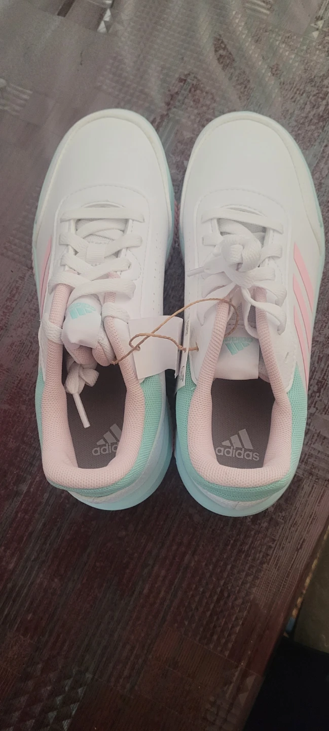 Adidas Kids White Pink Mint Sneakers - photo 2