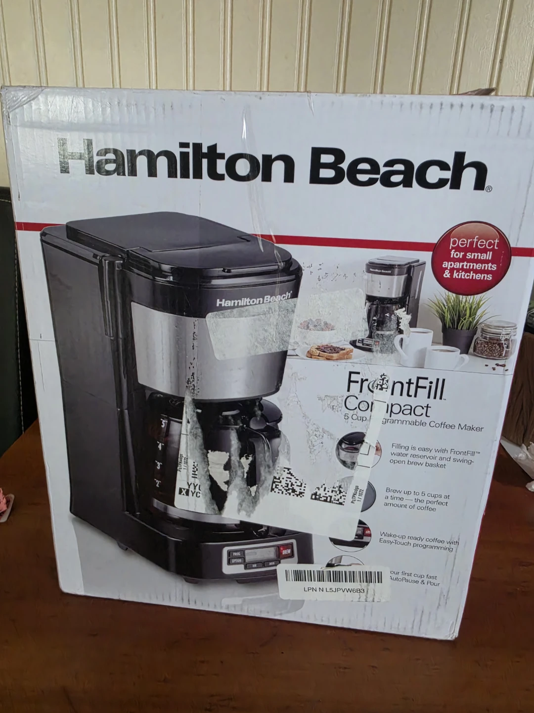 Hamilton Beach FrontFill Compact 5 Cup Programmable Coffee Maker - photo 2