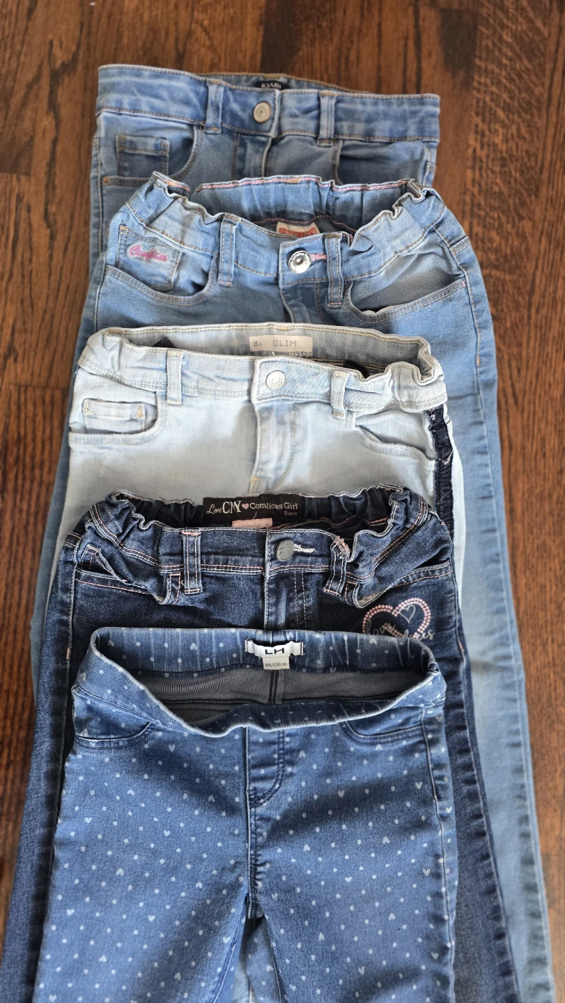 Bundle of 5 girls slim fit Jeans - Size 8Y - photo 2