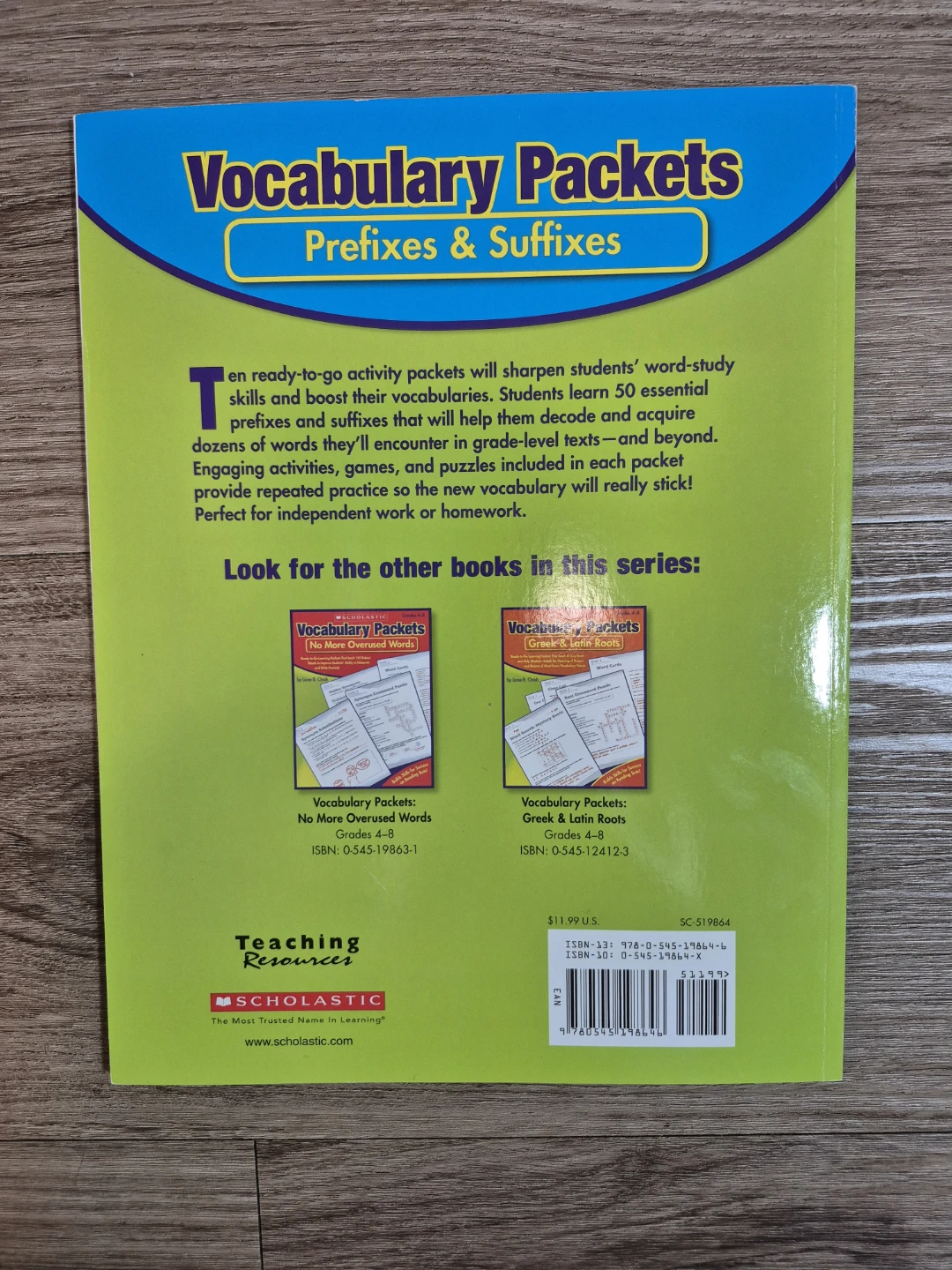 Scholastic Vocabulary Packets: Prefixes & Suffixes Grades 4-8 - photo 2