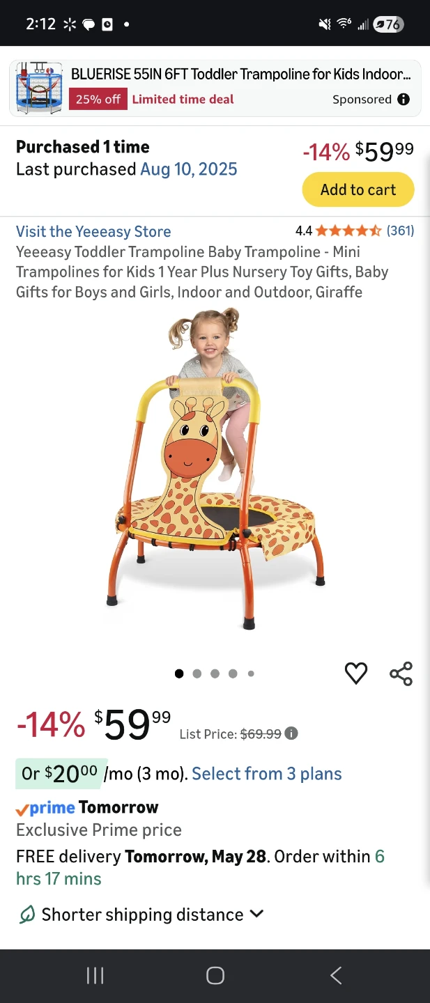 Toddler Trampoline