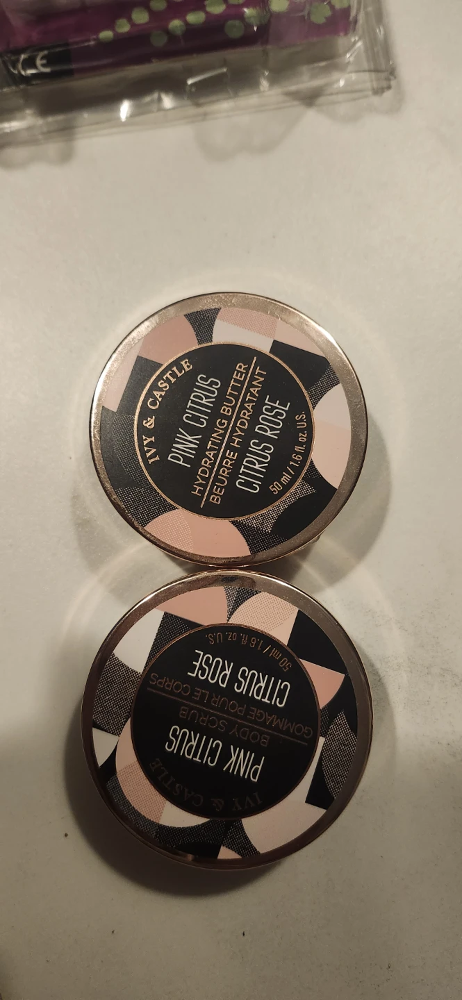 Ivy & Castle Pink Citrus Hydrating Butter and Body Scrub Set