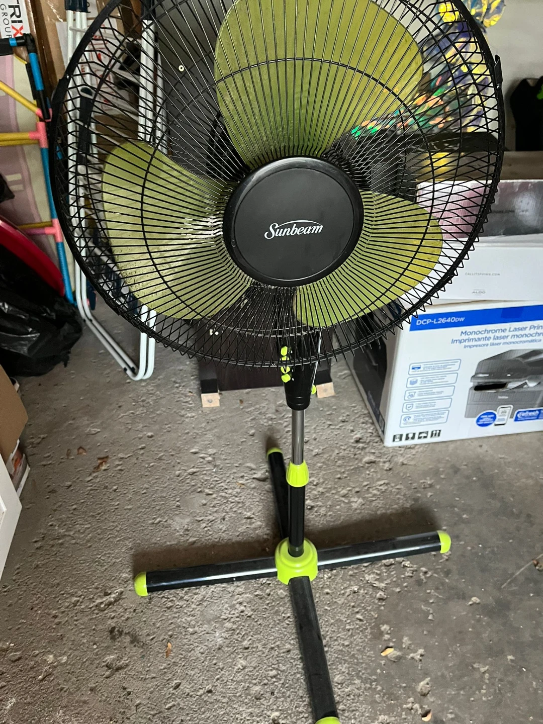 Sunbeam Pedestal Fan - Black/Green - photo 2