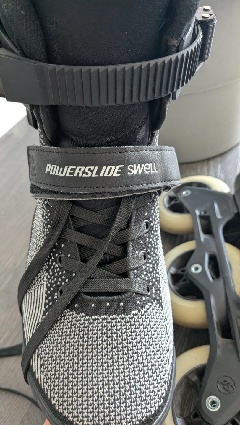 Powerslide Swell Inline Skates – Black/Grey Knit – 100mm Wheels