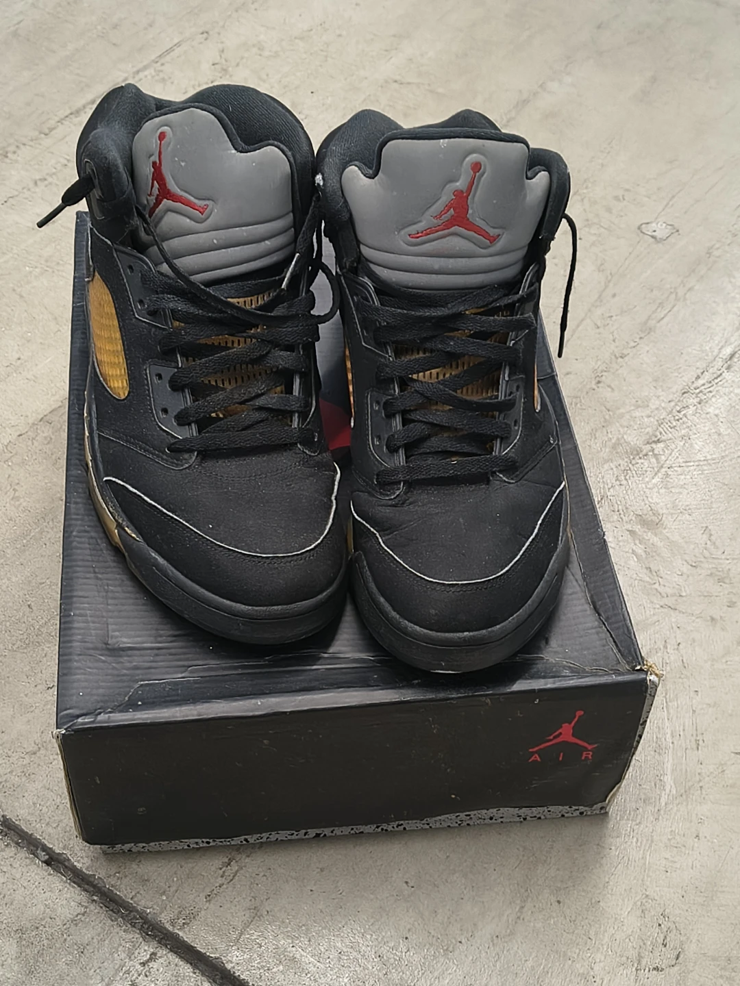 Air Jordan 5 OG Black/Metallic SIZE 13 USED - photo 2