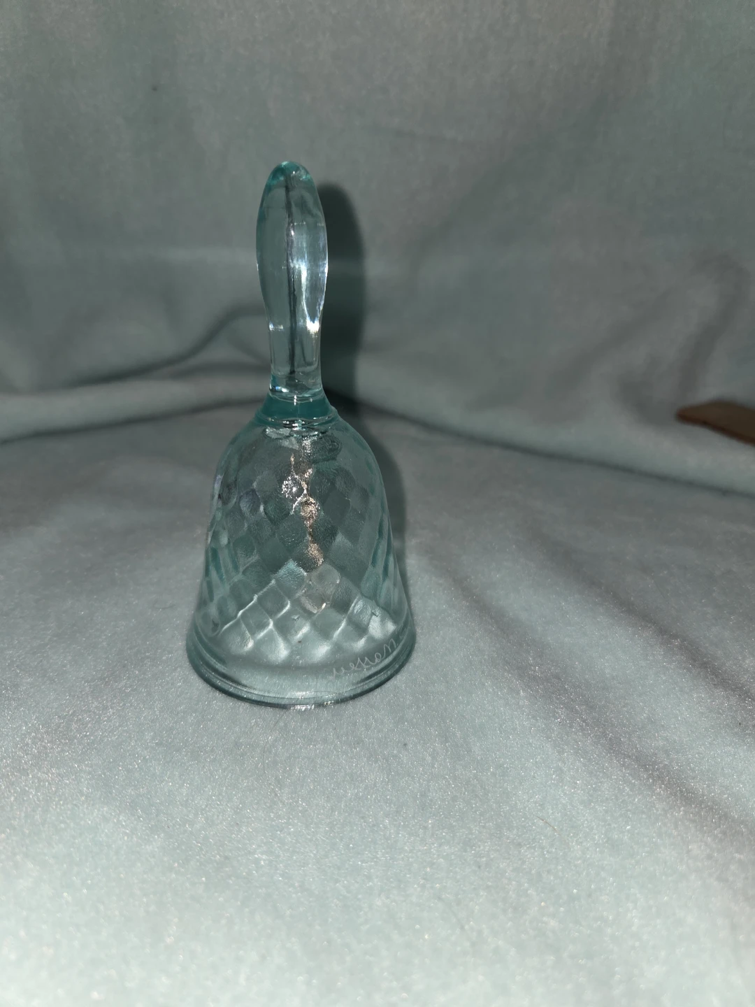 Glass Hand Bell with Flower Design - photo 2