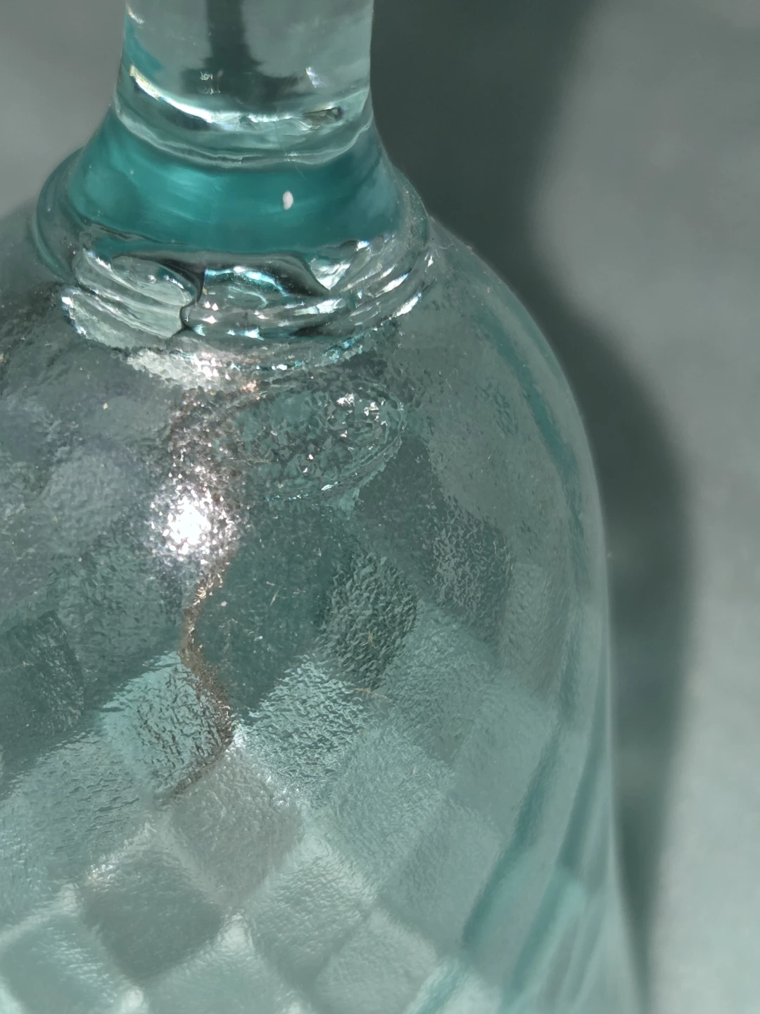 Glass Hand Bell with Flower Design - photo 3