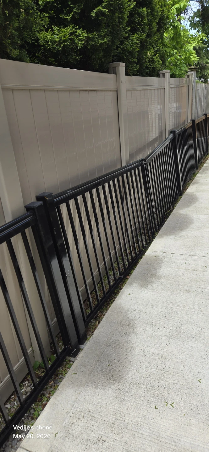 Black Metal Fence Section