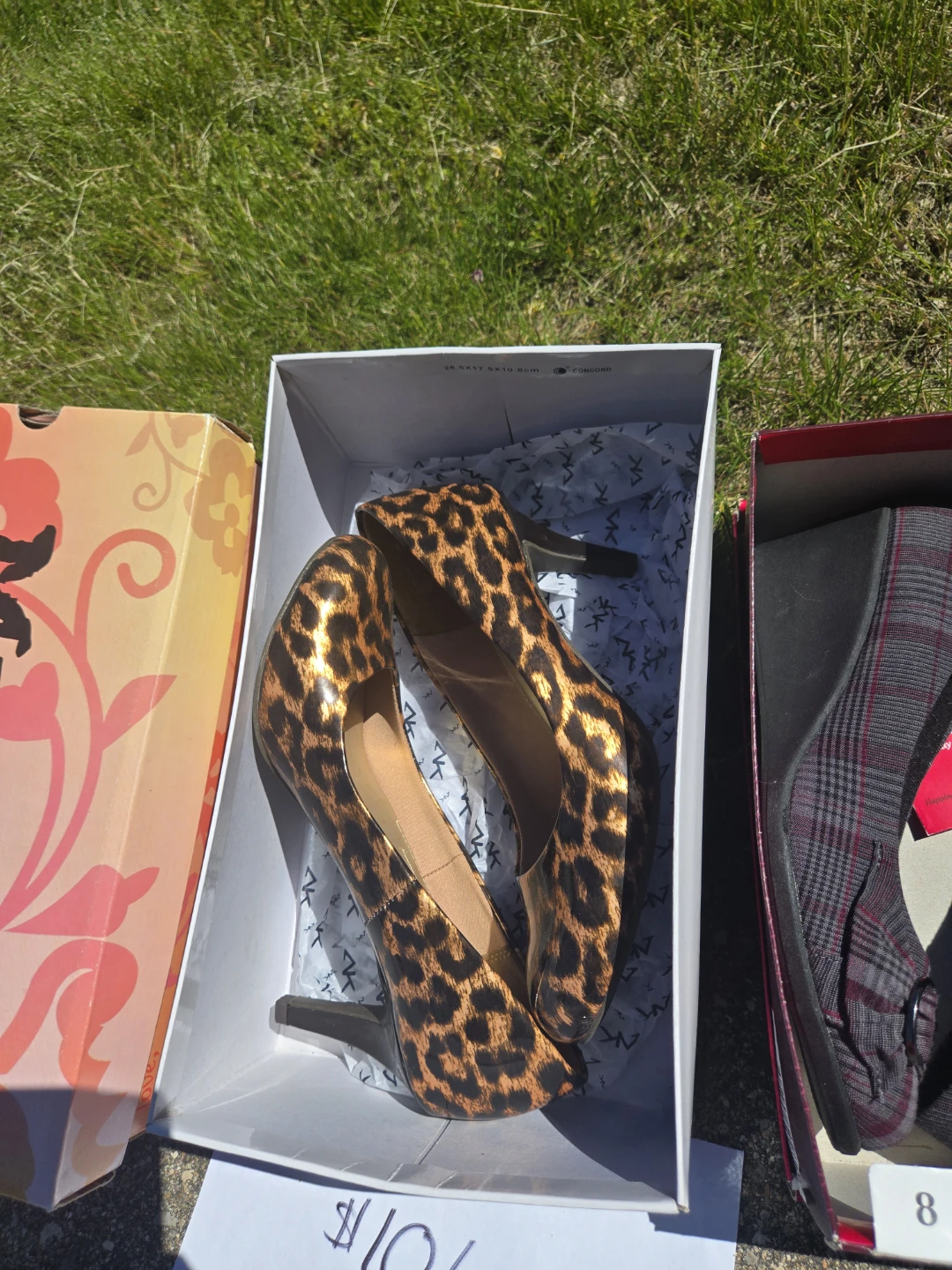 Comfort Plus Leopard Print Heels - Size 7