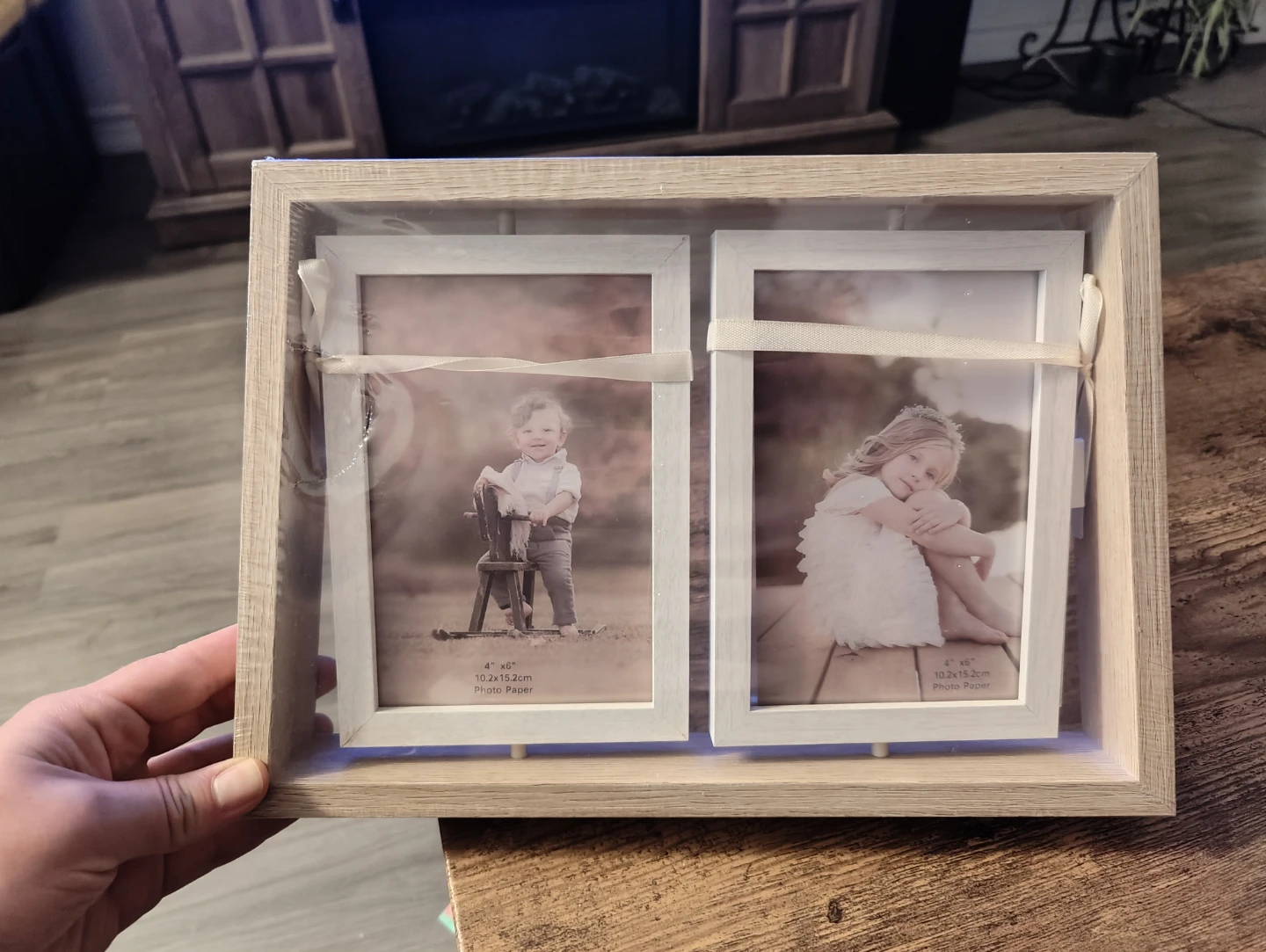 ZEEYUAN 4x6in Rotating Double Photo Frame - photo 2