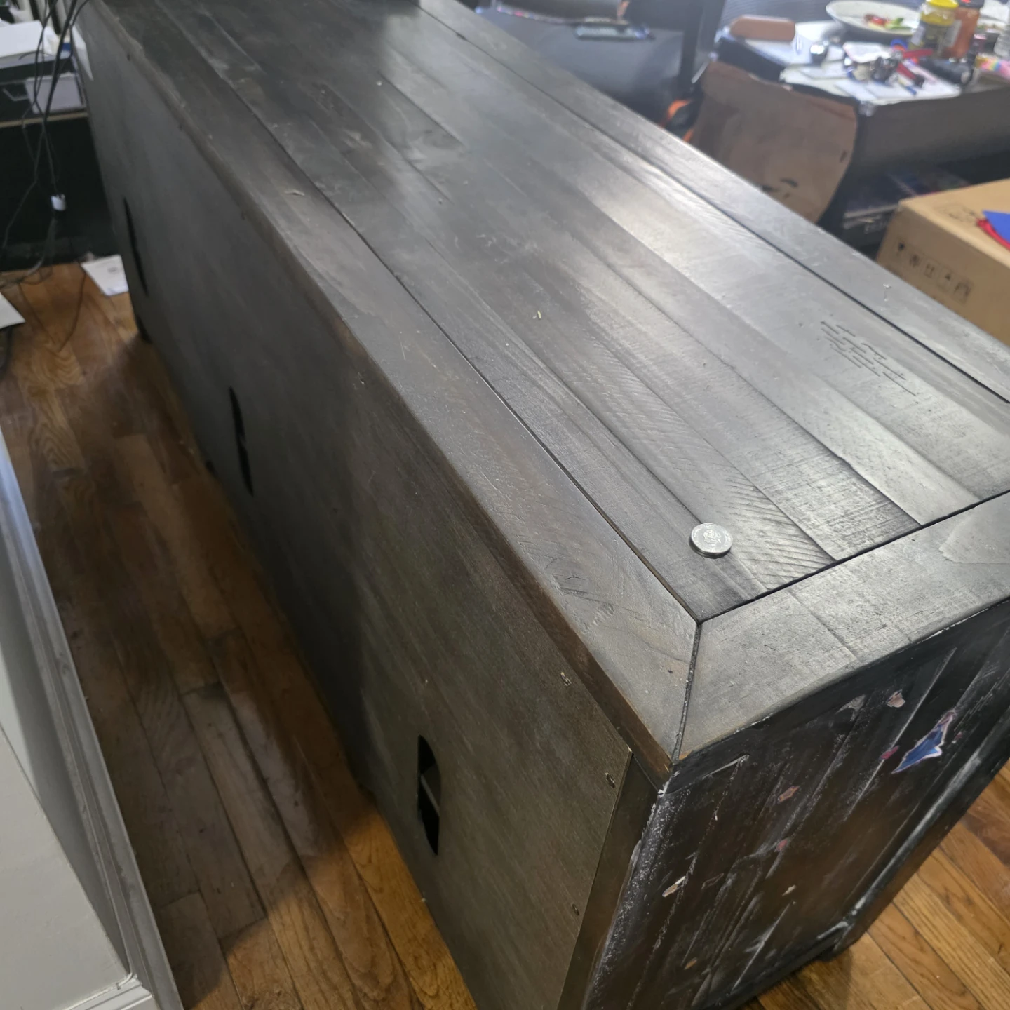 Dark Wood Media Console / Credenza /Computer desk - photo 5