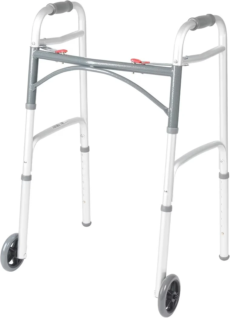 Adjustable Folding Walker with Wheels