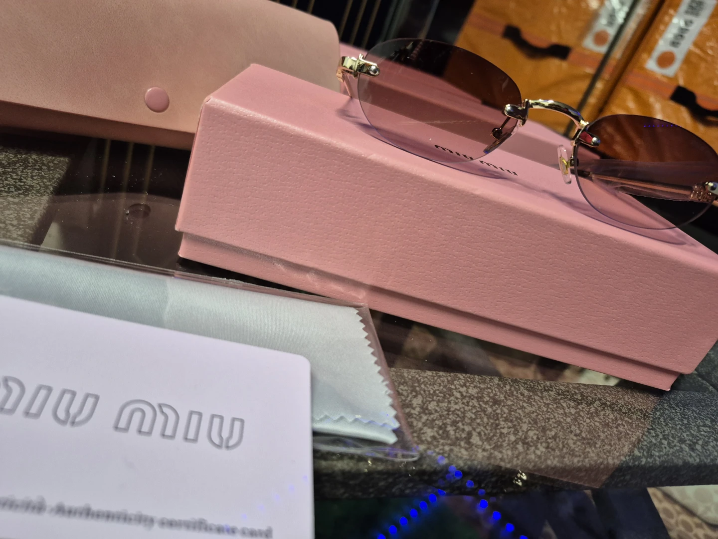 Miu Miu Oval Rimless Sunglasses Pink Gradient - photo 2