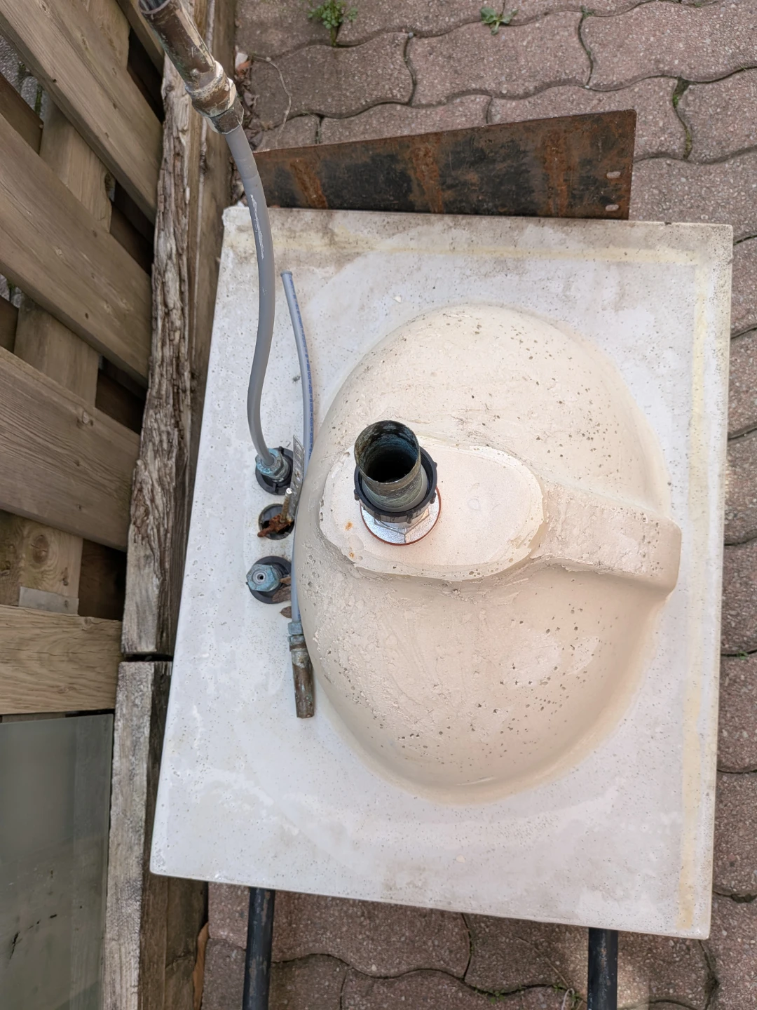Beige Bathroom Sink with Faucet - photo 3