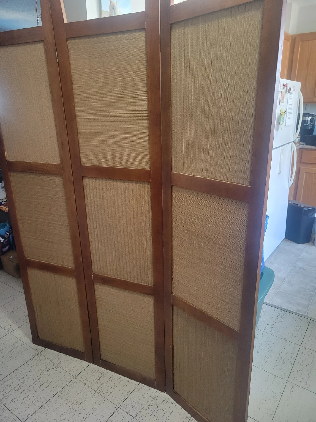 3 Panel Solid Wood Room Divider Panel and Privacy Screen. - photo 2