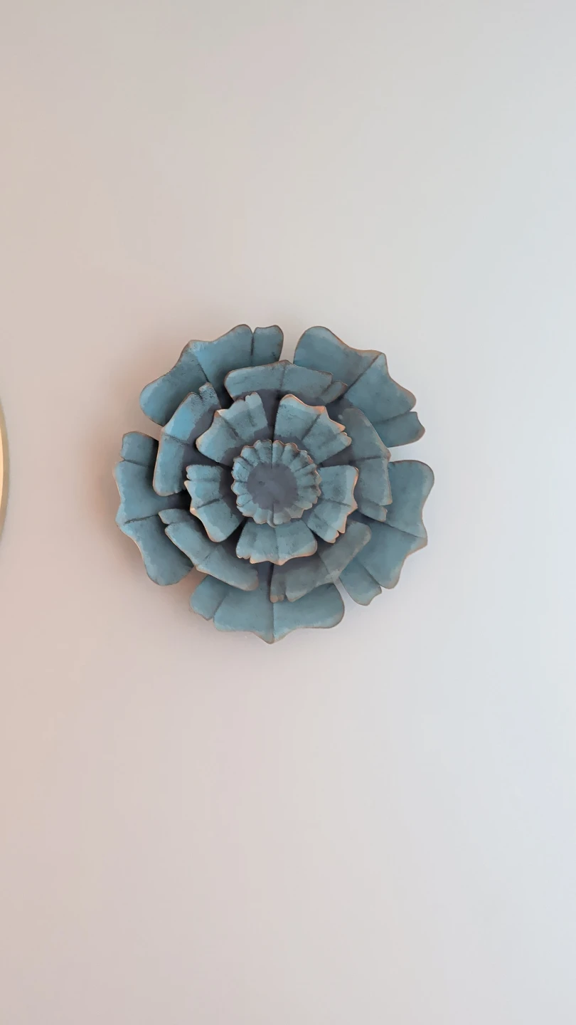 Blue Metal Flower Wall Decor - photo 2