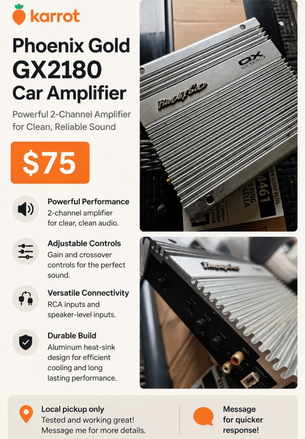 Phoenix Gold GX2180 Car Amplifier