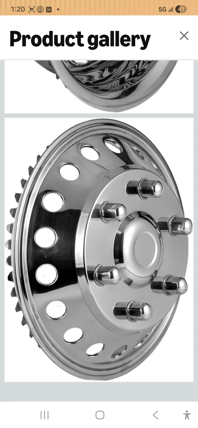 Chrome RV Wheel Simulators Hub Caps - photo 3