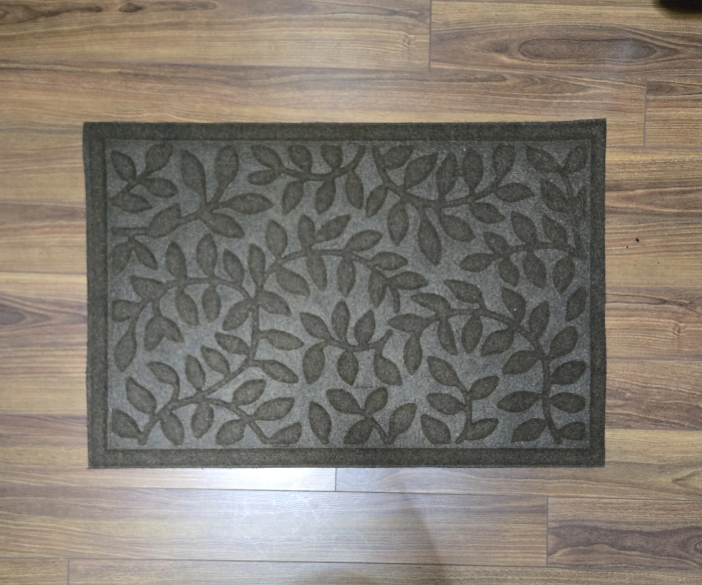 Brown Leaf Pattern Doormat