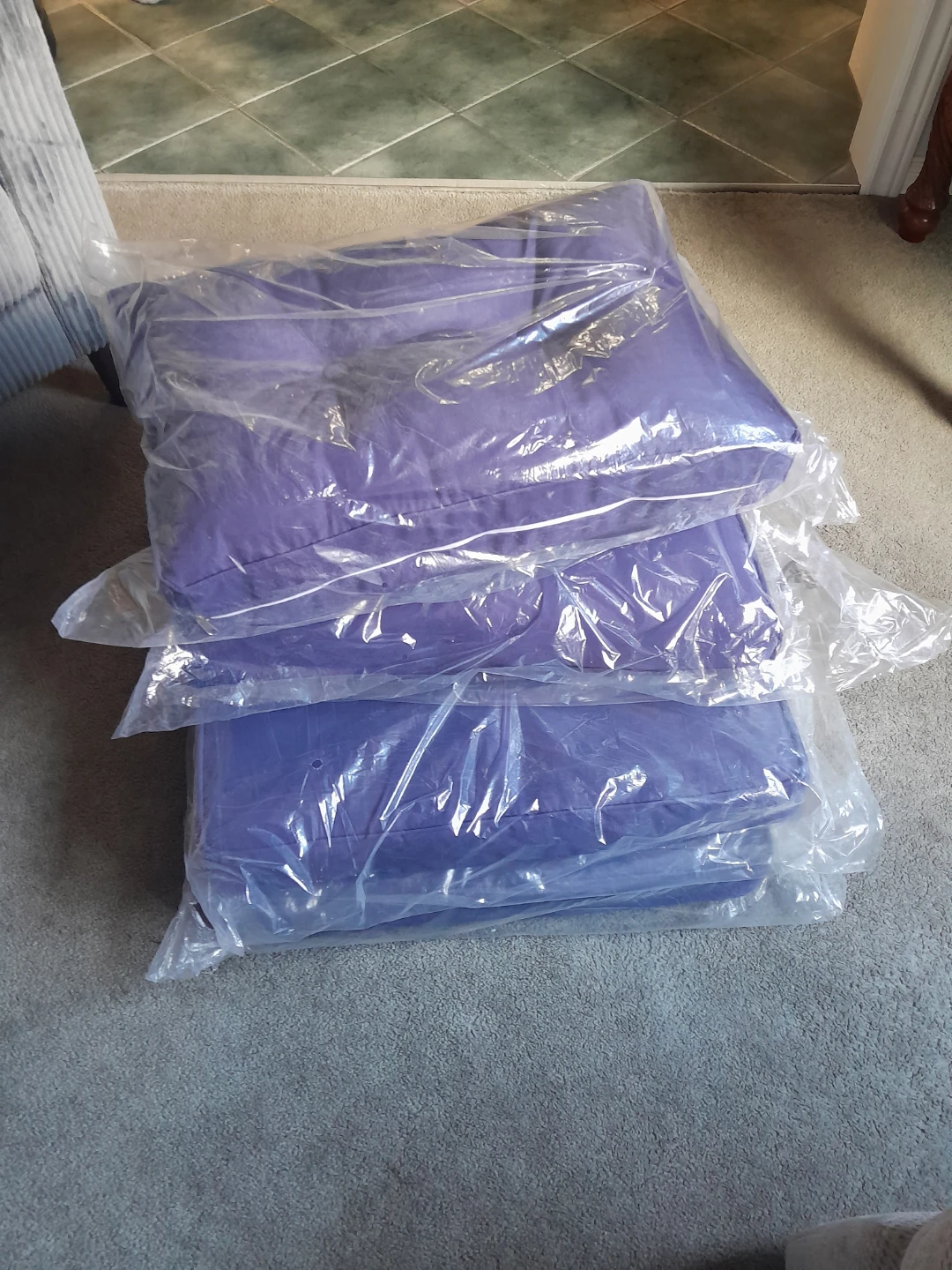 Set of 4 Navy Blue outdoor  cushions - photo 2
