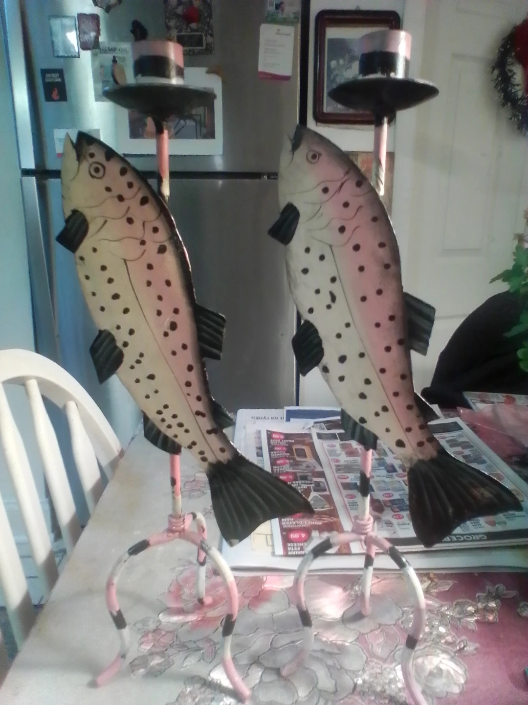 Set of 2 Fish Candlestick Holders