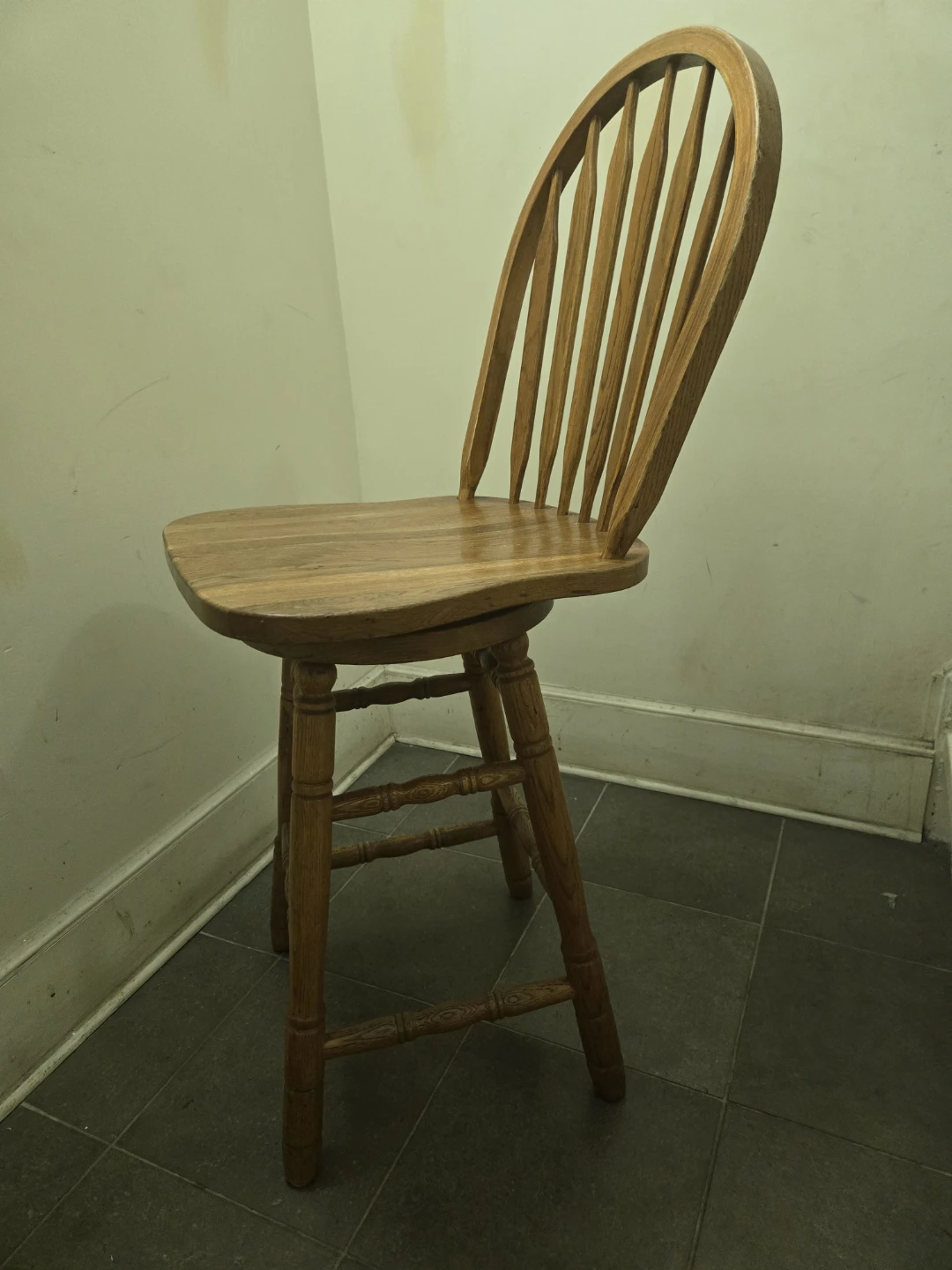 Solid Wood Mahogany Swivel Stools - photo 3