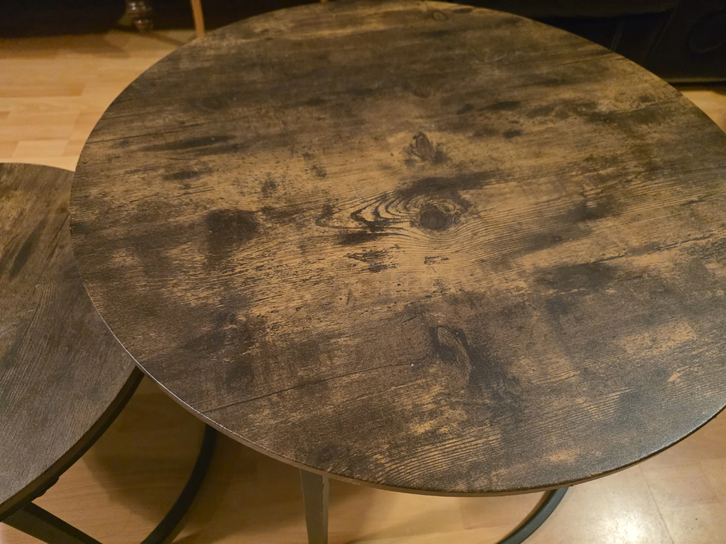 Round Nesting Coffee Tables (Set of 2) - photo 4