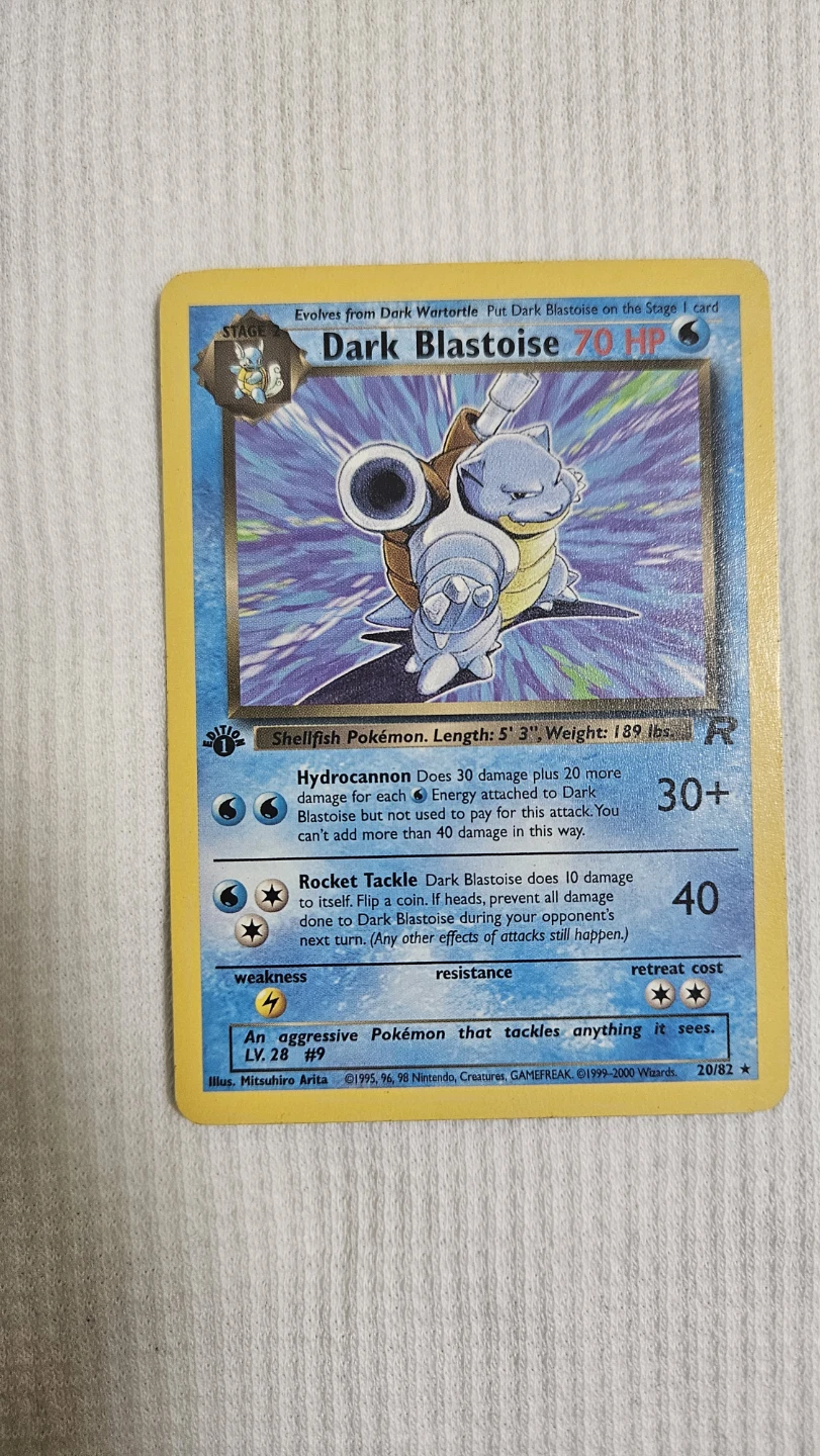 1st Edition Dark Blastoise Pokemon Card