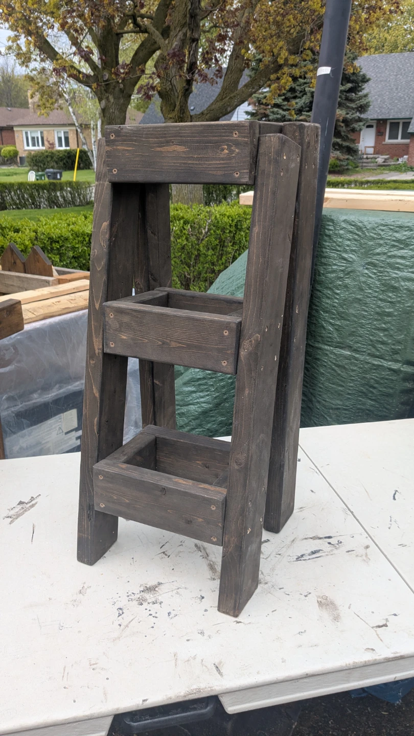 Wooden 3-Tiered Plant Stand